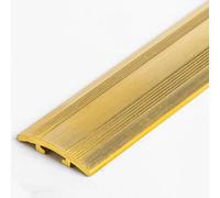 XAXIAOZ Brass Doorway Threshold Strips - Flooring Transition Bar, Curved Seam Cover Reducer Ramp for Indoor/Outdoor Use - 18ft Length