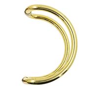 XAXIAOZ C-Shaped Push Pull Door Handle Round Tube,Glass Door Handles for Bathroom/Kitchen/Studio,Paired Handle Pull Hardware Set,25mm/1" Diameter(Gold)(Gold)