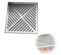 XAXIAOZ Drain Grate Outside Trench Drain Cover & Metal Mesh, Removable Channel Drain Grate Fast Drainage, Patterned Square French Drain Cover, for Landscaping(25x25x3cm(9 7/8 x 9 7/8 x 1 1/8"))
