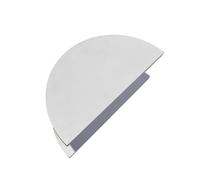 XAXIAOZ Heavy Duty Aluminum Alloy Half Round Door Handles - Double Sided Push Pull for Commercial Use, Large 50cm (19 3/4in) Front/Glass Door Pulls - White Finish