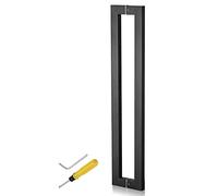 XAXIAOZ Heavy Duty Sliding Barn Door Handle Set - Contemporary Stainless Steel Pull & Push Door Handle, Back to Back Mounted, Complete Installation Kit Included