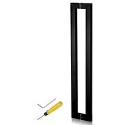 XAXIAOZ Heavy Duty Sliding Barn Door Handle Set - Contemporary Stainless Steel Pull Push Handles, Back to Back Mounting, Complete Installation Kit Included, Ideal for Modern Home