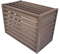 XAXIAOZ Mini split condenser cover, Mini Split Air Conditioner Cover for Outside Units, fence to hide air conditioner, outer materia, (Color : Brown flat roof, Size : 110*