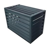 XAXIAOZ Mini split condenser cover, Mini Split Air Conditioner Cover for Outside Units, fence to hide air conditioner, outer materia, (Color : Brown flat roof, Size : 110*