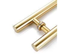 XAXIAOZ Modern 23.6" Gold Stainless Steel Long Door Handle for Exterior/Barn Doors - Stylish, Durable, Easy to Install, Ideal for Home Renovation and Upgrades