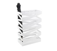 XAXIAOZ Rectangular Umbrella Holder With Water Tray, Umbrella Stand, Hollow-Out Design, Decorative Umbrella Stand Organizer, Freestanding Umbrellas Storage Rack For Home Office (