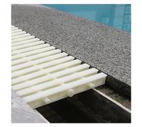 XAXIAOZ Swimming Pool Drain Grate, Plastic Grille Drainage Ditch, Durable Channel Grate Cover, Sewer Grate Filter For Outlet Drainage (Color : Beige-11.8in, Size : 6pcs)