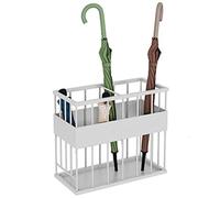 XAXIAOZ Umbrella Stand Hollowed-out Umbrella Rack, Large Storage Umbrella Holder With Removable Drip Tray, 2-layer Umbrella Stand for Garages Laundry Kitchens（White-51cm x 21cm