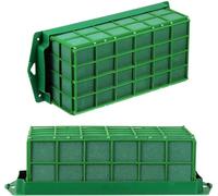 Xaztr 2 Pack Floral Foam Grande Cage with Floral Foam for Fresh Flowers Rectangular Flower Foam Holder Cage Bowl for Table Centerpiece Floral Arrangement(23 x 11 x 8 cm)