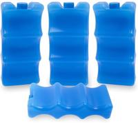 Xaztr 4 Pack Freezer Blocks for Cooler Bags, Reusable Ice Packs Plastic Ice Pack Wave Shape Ice Pack for Beverages Beer Drinks, Freezer Packs Cool Packs for Camping Picnic (Blue)