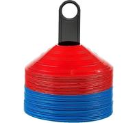 Xaztr 50 Pack Soccer Cones, Football Training Discs with Carry Bag and Holder, Agility Practice Equipment Set for Basketball, Hockey, Baseball, Field Cone Markers, Sports