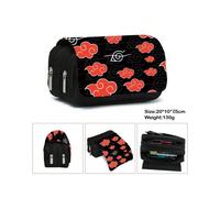 (XB-096, As Picture) Naruto Large Capacity Pencil Case Sasuke Pen Bag Cartoon Fully Printed Flap Stationery Box Cute Anime Bags Student Supplies Gift