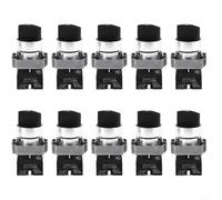 XB2-BD33 Rotary Switch 3-Position Self-Locking Selector Switch Aluminum Alloy Knob 22Mm Mounting Flexible Adjustment For Power Tools Vehicles Lighting Equipment