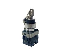XB2-BG33 BG23 BG35 Rotary Key Metal Button Switch 3 Position Self-locking Selector 2NO 1NO1NC 10A 22mm Mounting Selector IDGTTLDF(5pcs,2 Position 2NO)