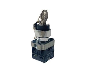 XB2-BG33 BG23 BG35Rotary Key Metal Button Switch 3-Position self-Locking selector 2NO 1NO1NC 10A 22mm Installation selector(3 Position 2no,1pc)