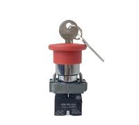 XB2-BS142-1NC Push Button Switch 22mm XB2 Emergency Stop Key Copper Silver Contact 1Pcs(Brass Contact)