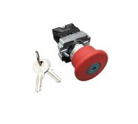 XB2-BS142C XB2-BT42C 40mm NC N/C with Key Emergency Stop Push Button Switch 600V 10A(XB2-BT42C)
