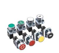 XB2 button switch power supply start stop self reset point move round flat head symbol switch 22mm(Arrow white)