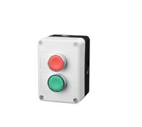 XB2 metal button switch control box start stop industrial identification symbol self-reset circular emergency stop switch(2Hole)