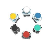 XB2 Push Button Switch Self Reset Emergency Stop 22mm Start Inching Power On XB2-BA31 XB2-BA42 10A/600V Switch Contacts 2pcs(Black,Normally closed)