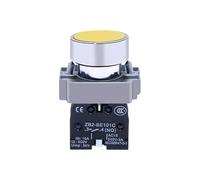 XB2BA31C BA11 / 21/51/61 NO Yellow White Green Black Blue BA42 Red Sign Momentary Flush PushButton Switch IDGTTLDF(XB2BA51C 1NO)