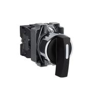 XB2BJ33C Black Selector Switch Ø22 mm Long Handle 3 Positions - 2NO for Industrial Applications