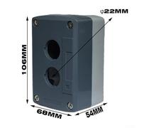 XB4/XB5 Rocker Push Button Switch Box, IP40 Dust-Protected, ABS Industrial Safety Stop Button, 1/2/3-Hole Mounting, -40°C to 70°C Operating Range(LA188-02)