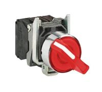 XB4BK124B5 Switch: Rotary - 22mm Bar.Pos: 2 NC + NO Red LED 24V IP66 SCHNEIDER E