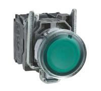 XB4BW33M5 switch: pressure 22mm rod.Pos: 1 NC + NO green LED 230V IP66 SCHNEIDER