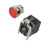 XB4BW34M5 switch: pressure 22mm rod.Pos: 1 NC + NO red LED 230V IP66 SCHNEIDER E