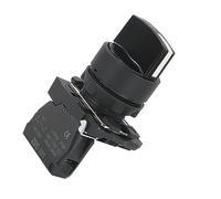 XB5 2 Gear 3 Position Self Locking Reset Selector Handle Push Button Switch 22mm AD33 AD21 ZB5 1Pcs(Red,1NO)