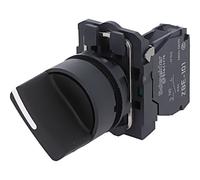 XB5AD21 Switch: Rotary 22mm rod Pos: 2 NO black missing 3A/240VAC SCHNEIDER E