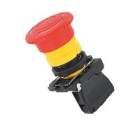 XB5AS542 Emergency Stop Mushroom Head Push Button Switch Latching Turn Release 22mm 1Pcs(Self reset,1NO)