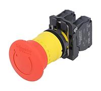 Schneider Electric XB5AS8445, PB Emergency Stop 40mm Trigact Turn Rel 1NO1NC