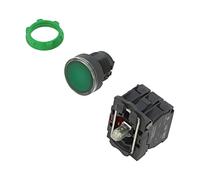 XB5AW33B5 Switch: Pressure 22mm Rod.Pos: 1 NC+NO Green LED 24V IP66 SCHNEIDER E