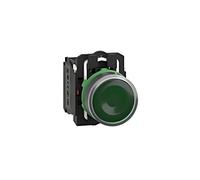 XB5AW33M5 switch: pressure 22mm rod.Pos: 1 NC + NO green LED 230V IP66 SCHNEIDER