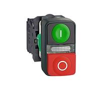 XB5AW73731M5 Switch: Double 22mm Bar.Pos: 1 NC+NO RED/GREEN LED 230V SNOW