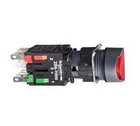 XB6AW4B5B Red Flush Complete Illum Pushbutton Ø16 Spring Return 1NO+1NC 12...24V