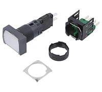 XB6DW1B1B Switch: Pressure Rod.Pos: 1 NO 16mm White LED 12-24VDC Pos: 2 CUTT