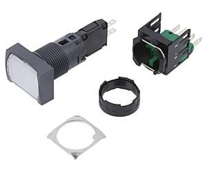 XB6DW1B1B Switch: Pressure Rod.Pos: 1 NO 16mm White LED 12-24VDC Pos: 2 CUTT