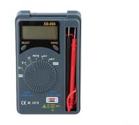 XB866 Digital Multimeter Auto Range LCD Voltmeter Tester for AC DC Voltage Current Resistance Diode Check Compact Grey Tool