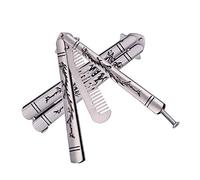XBC Tech 1pcs Dragon Totem Stainless Steel Practice Butterfly Knife Trainer and Comb Knife Trainer