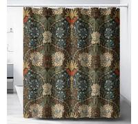 XBDDZSW Retro Flower Shower Curtains William Morris Vintage Country Boho Flower Art Print Shower Curtains 72""×72"" Inch, Style-1