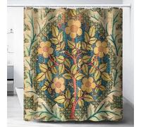 XBDDZSW William Morris Botanical Art Shower Curtain,Vintage Famous Floral Shower Curtain Set 66""×72"" Inch, Style-5