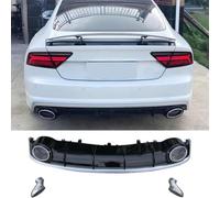 XBDHDBS Car Rear Bumper Lip Diffuser for A-udi A7 Standard 2009-2018,Lower Rear Spoilers Chassis Antiscratch Anti Crash Protector Splitter Car Accessories