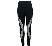 XBECO HXSZWJJ Women Leggings With Rainbow Reflective Workout Fitness Leggings Ladies Neon Pants High Wais Glow In The Dark Trousers Good Elasticity (Color : Black, Size : M)
