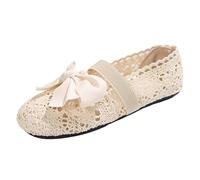 Xbemkste Ballerina Shoes Women's Outerwear Single Shoes Fashion Thin Sole Lightweight Casual Shoes Wedge Heel Women, beige, 5.5 UK
