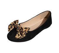 Xbemkste Ballerinas Women's Flat Opening Spring Lightweight Breathable with Large Bow Decor Soft Bottom Casual Slouchy Shoes Fashion Student Shoes Women's Shoes with Heel, c, 8.5 UK