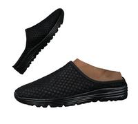 Xbemkste Clogs Men's Slippers Sabots Garden Shoes Slip-On Shoes Unisex Lazy Slip On Casual Comfortable Slippers for Men Women, black, 35 EU
