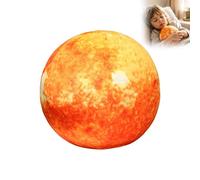 Xbemkste Earth Sun Planet Plush Stuffed Pillow Cute Soft Planet Toys Realistic Moon Mars Space Star Plush Toy Bedside Sofa Pillows for Learning Science Astronomy Space (Sun)